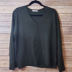 V-Neck Dark Green Sweater